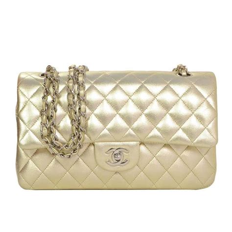 chanel quilted two tone lambskin|Classic 11.12 handbag, Lambskin & gold.